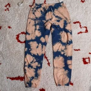NWT- LACAUSA Joggers- Medium- Brown & Blue TyeDye 💙🤎